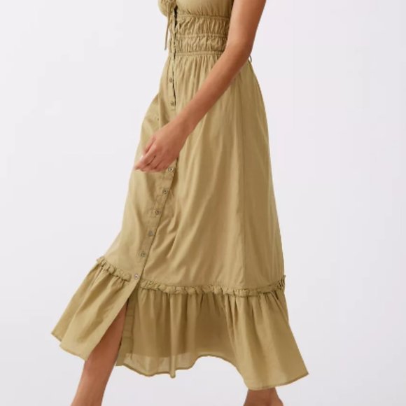 Urban Outfiters UO Sierra Lace-Up Midi Dress - Picture 3 of 5